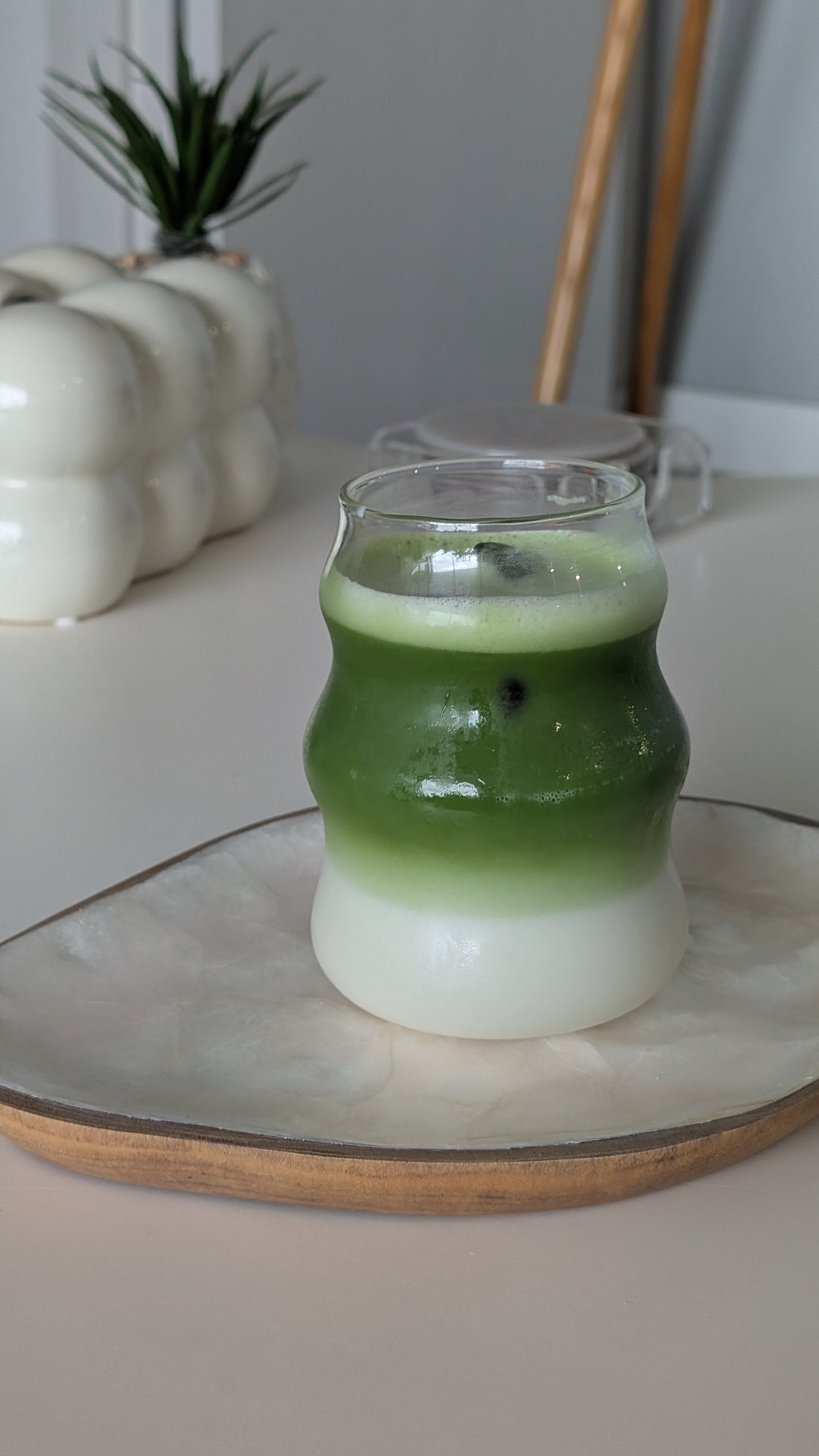 Iced matcha latte